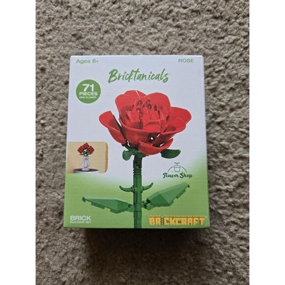 Brickcraft Bricktanicals Rose 71-Piece Building Set (New) - Picture 1 of 4